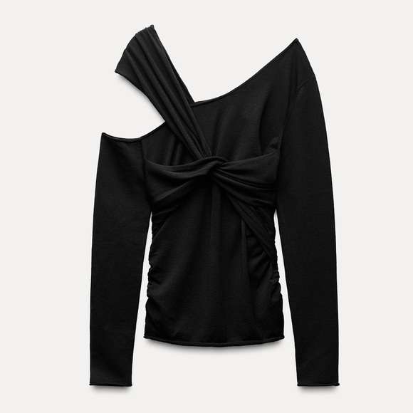 NWT ZARA FITTED KNOT TOP SIZE M - Picture 9 of 12